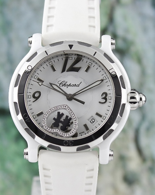 (image for) LIKE NEW CHOPARD SPECIAL VALENTINE LIMITED EDITION 500 PIECES HAPPY SPORT CERAMIC / 288507